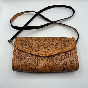 NWOT Mexican Tooled Crossbody Bag
